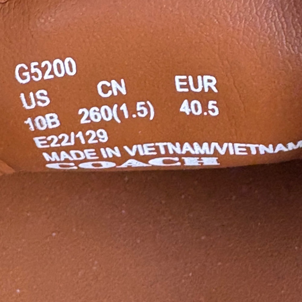 Coach Marley Driver Metallic Champagne Gold Leather Loafers G5200 Womens 10B - Picture 12 of 12